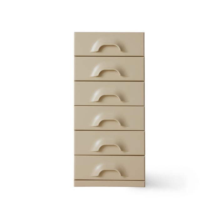 HKLIVING Chest of 6 Drawers - Cream (Minimalist Storage Cabinet)