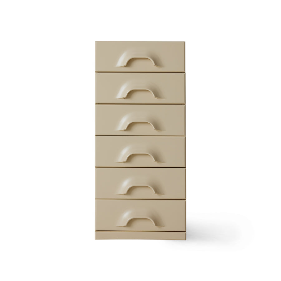 HKLIVING Chest of 6 Drawers - Cream (Minimalist Storage Cabinet)