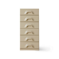 HKLIVING Chest of 6 Drawers - Cream (Minimalist Storage Cabinet)