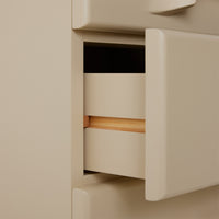 HKLIVING Chest of 6 Drawers - Cream (Minimalist Storage Cabinet)