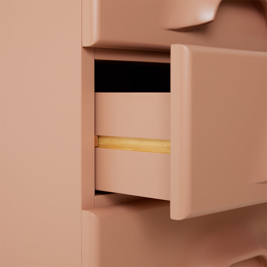 Chest of 7 Drawers in Blush Pink by HKLIVING