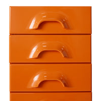 HKLIVING Chest of 8 Drawers in Tangerine Orange
