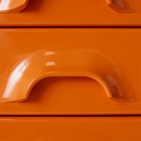 HKLIVING Chest of 8 Drawers in Tangerine Orange