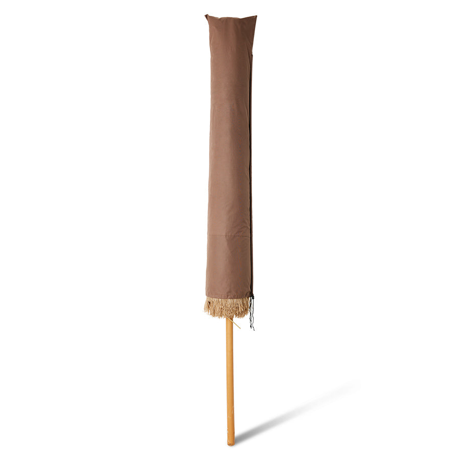 Raffia Patio Umbrella 300cm – Natural Parasol by HKLIVING