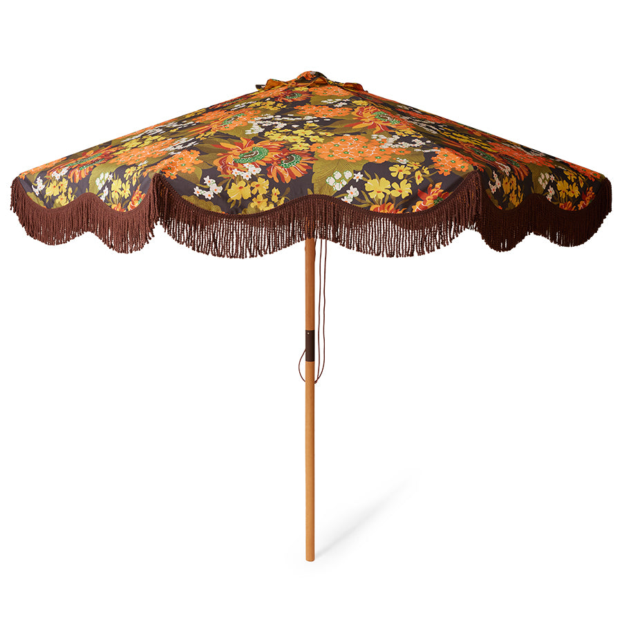 Flourish Patio Umbrella 270cm – Floral Parasol by HKLIVING
