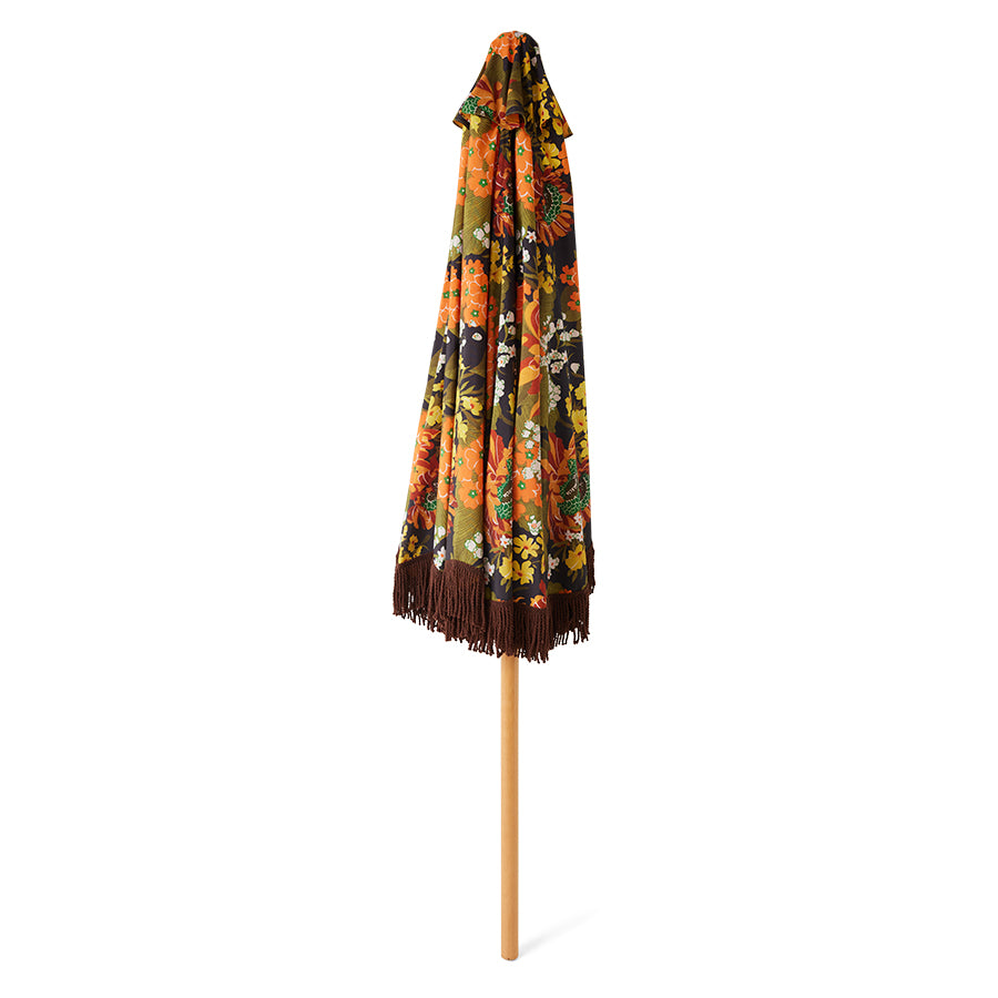 Flourish Patio Umbrella 270cm – Floral Parasol by HKLIVING
