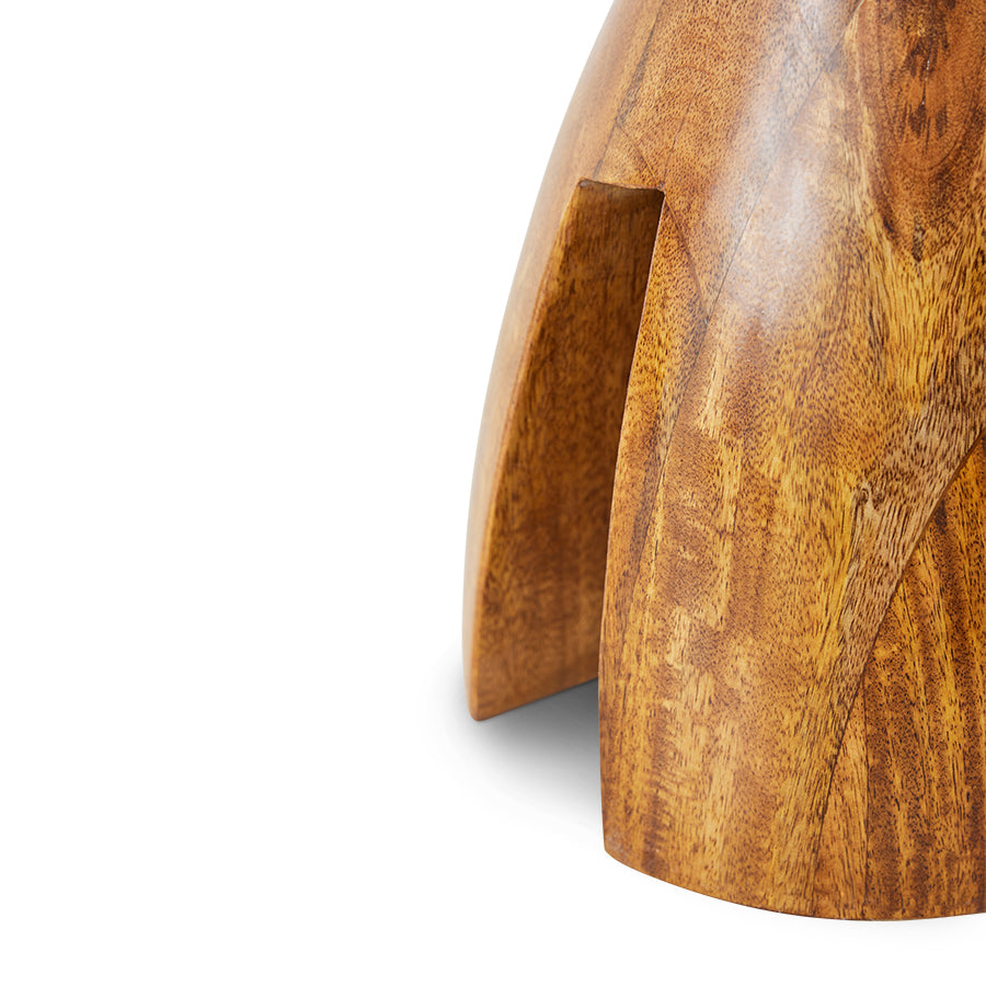 Wooden Stool, Chestnut by HKLIVING