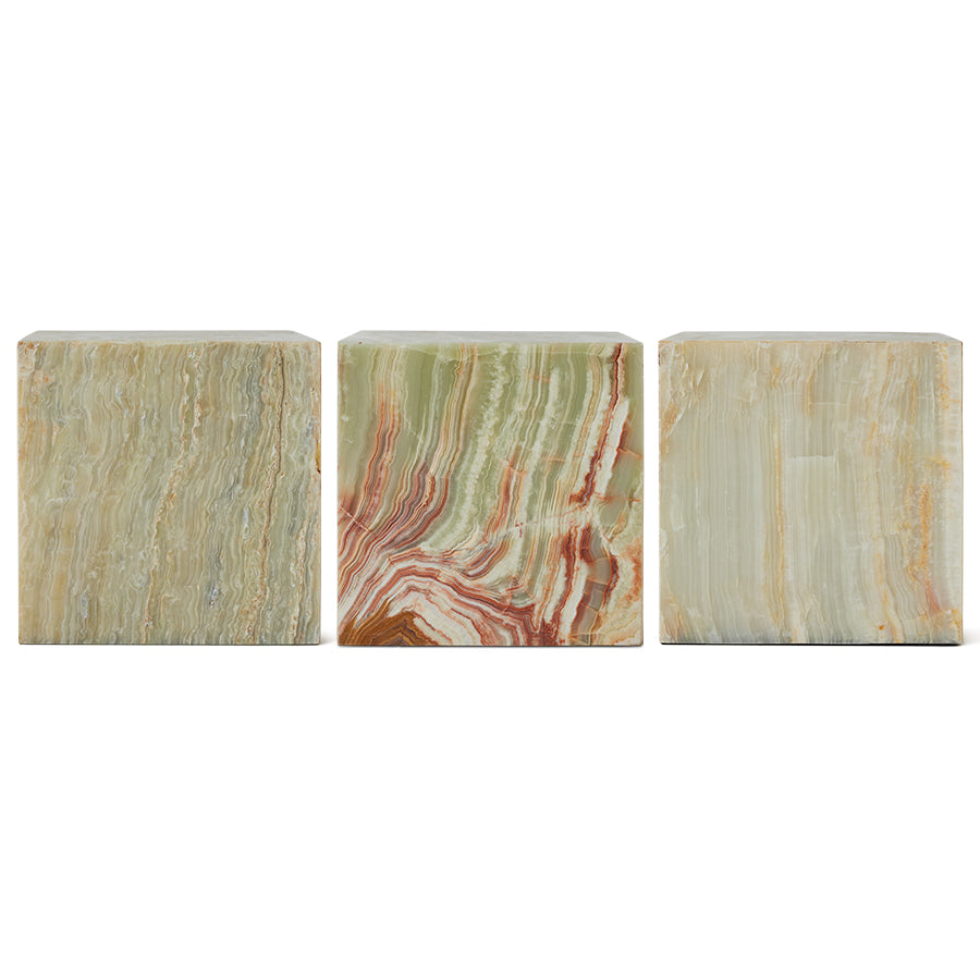 Marble Block Table, Onyx by HKLIVING