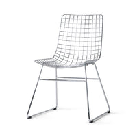 Silver Metal Wire Chair by HKLIVING