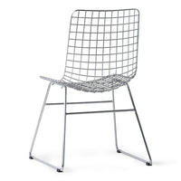 Silver Metal Wire Chair by HKLIVING
