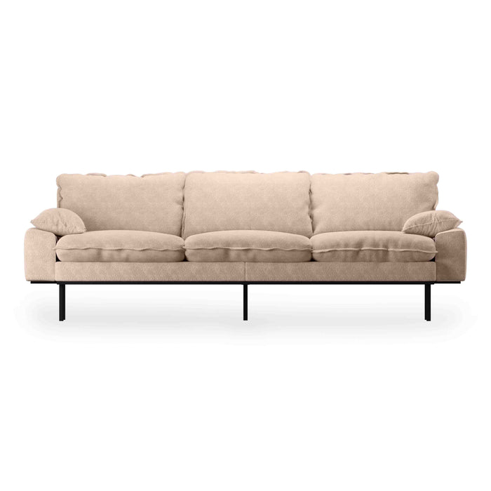 3-Seater, 4-Seater Retro Sofa in Boucle Taupe by HKLIVING