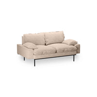2-Seater Retro Sofa in Boucle Taupe by HKLIVING