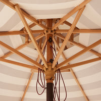 1950s Striped Patio Umbrella – Stracciatella Parasol by HKLIVING