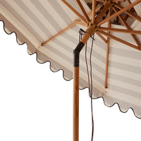 1950s Striped Patio Umbrella – Stracciatella Parasol by HKLIVING