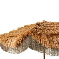 Serengeti Umbrella - Natural Raffia Outdoor Parasol by HKLIVING