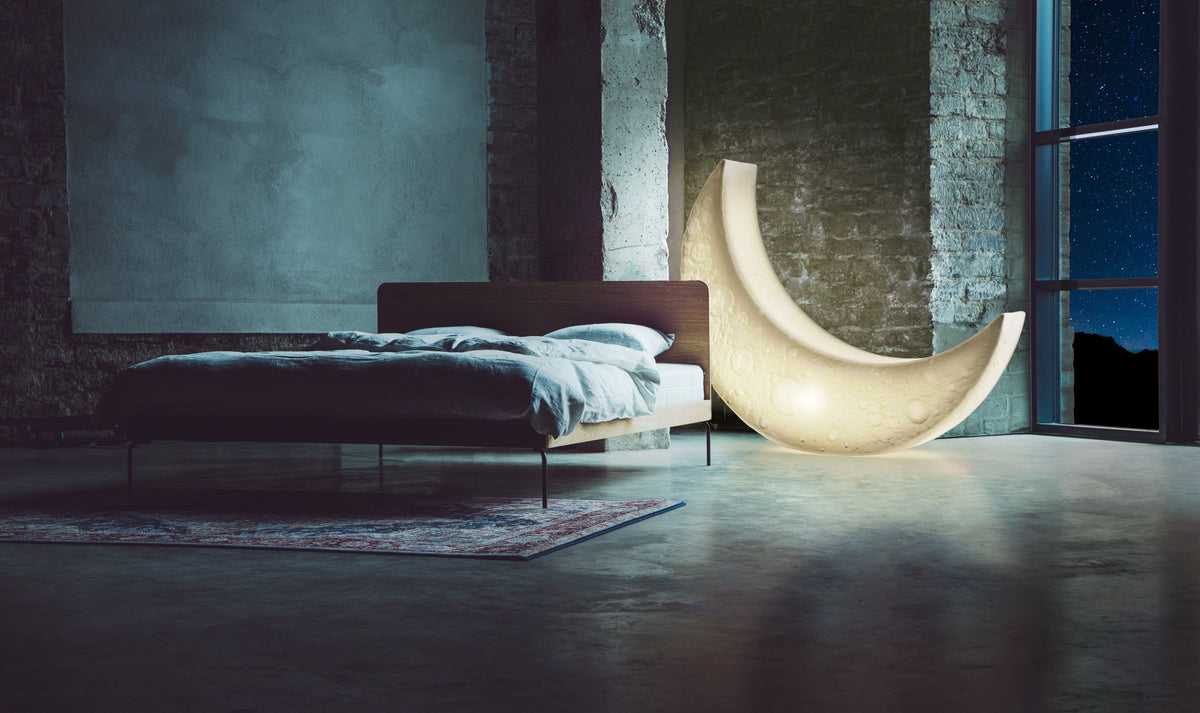 My Moon Lamp by Seletti, Luminous Rocking Chair Lamp, Seat Lamp, 152cm