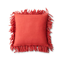 Rugged Red Woolen Square Cushion, 50x50cm, Cherry Red, by HKLIVING