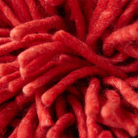 Rugged Red Woolen Square Cushion, 50x50cm, Cherry Red, by HKLIVING
