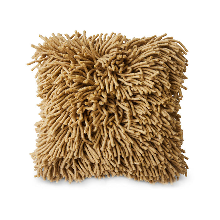 Rugged Woolen Square Cushion, 50x50cm, Olive, by HKLIVING
