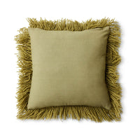Fluffy Woolen Square Cushion Olive Green 50 x 50cm by HKLIVING