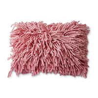 Pink Rugged Woolen Rectangular Cushion, 60x40cm, by HKLIVING