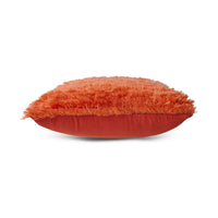 Fluffy Woolen Square Cushion Sienna Orange Red 50 x 50cm by HKLIVING
