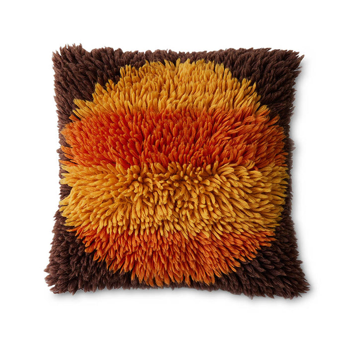 Fluffy Horizon Sunset Square Cushion, 55x55cm, Multicoloured, by HKLIVING