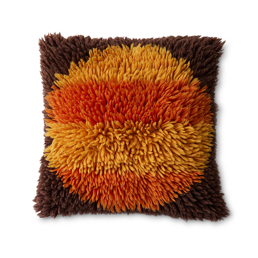 Fluffy Horizon Sunset Square Cushion, 55x55cm, Multicoloured, by HKLIVING