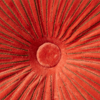 HKLIVING Round Cotton Velvet Ripple Cushion - Sienna Orange (50x12x50cm)