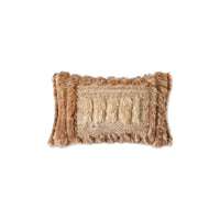 Natural Furry Cushion by HKLIVING - 40x25cm Wool & Cotton Blend