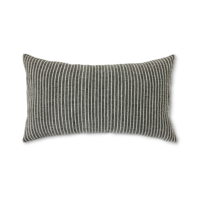 Monochrome Striped Cushion by HKLIVING - 70x40cm Linen Accent
