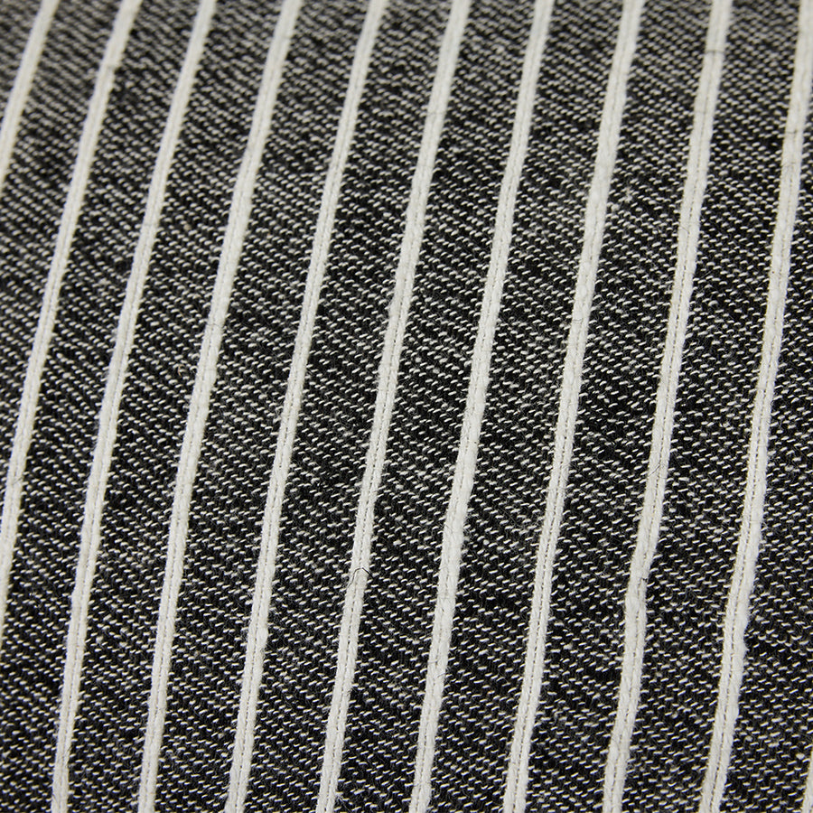 Monochrome Striped Cushion by HKLIVING - 70x40cm Linen Accent
