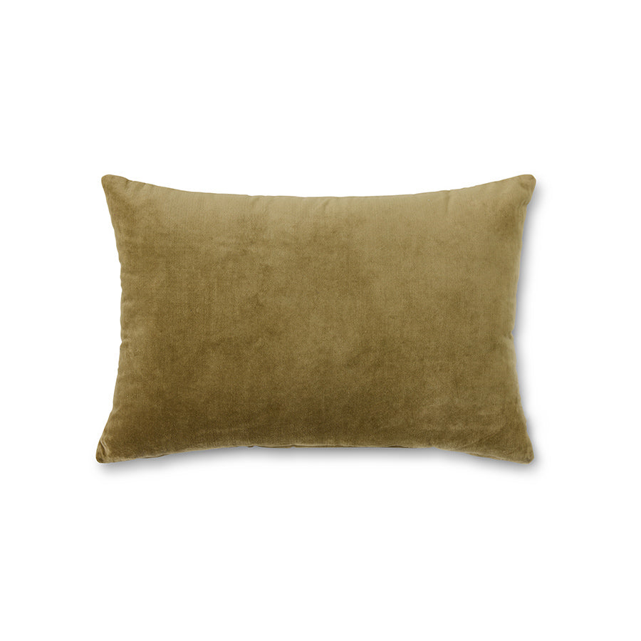 Velvet Cushion in Army Green by HKLIVING - 60x40cm Luxe Accent