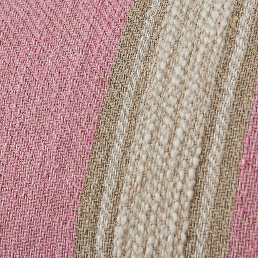 Woven Striped Cushion in Blush by HKLIVING - 60x40cm Soft Linen