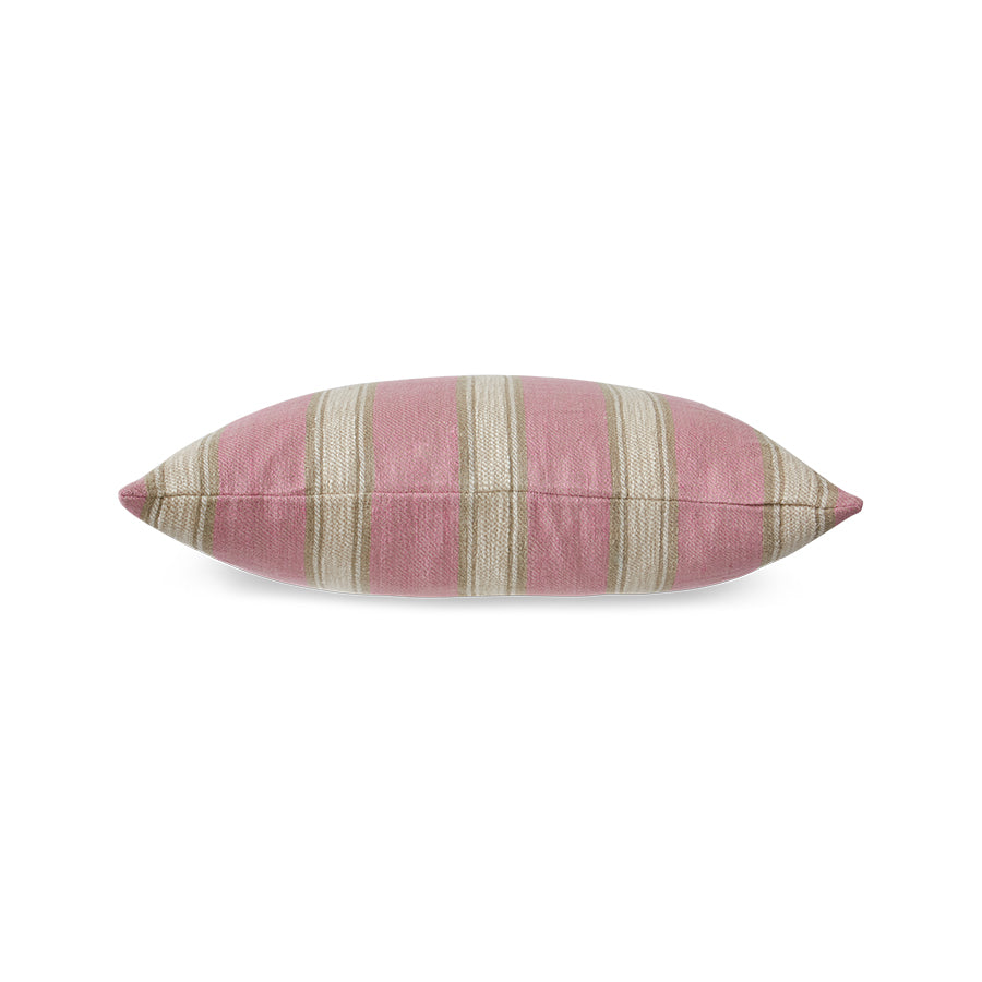 Woven Striped Cushion in Blush by HKLIVING - 60x40cm Soft Linen