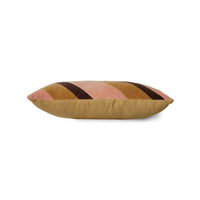 Striped Velvet Cushion, Sunkissed, 50x30cm, HKLIVING, Pink Brown Beige