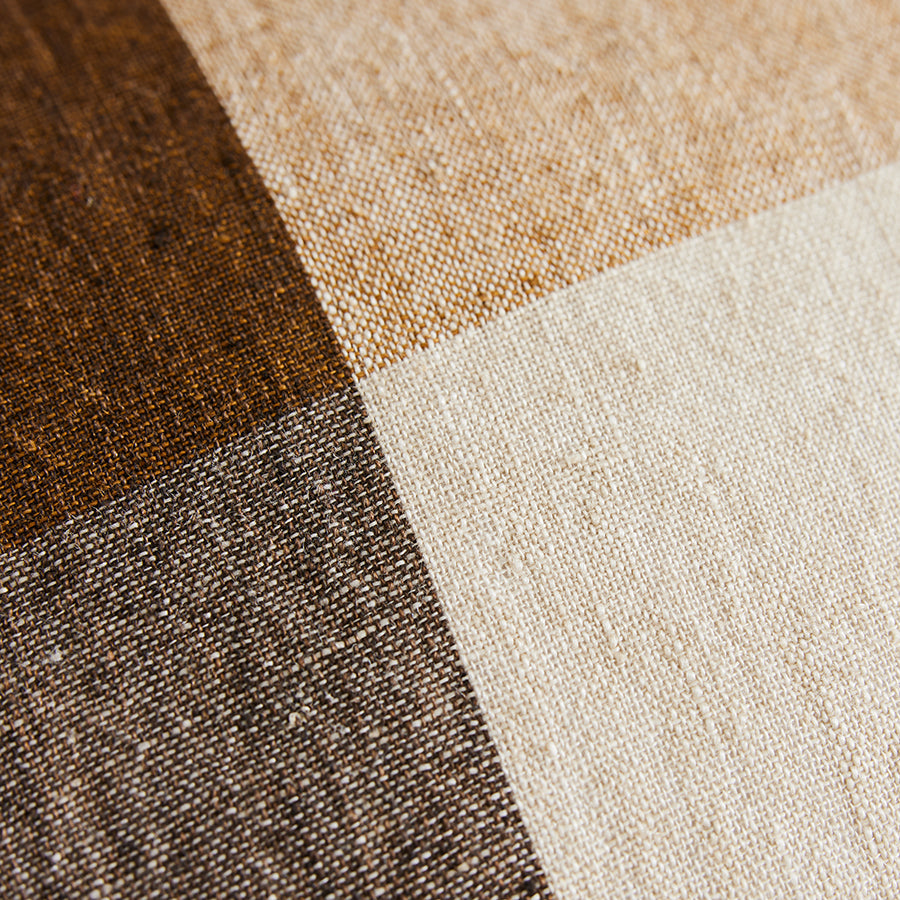 Rectangular Woven Cushion, Brown Beige Grey, 60x35cm, Meadow by HKLIVING