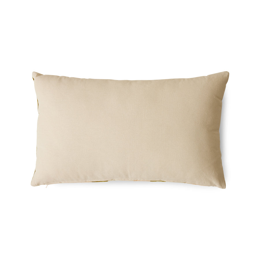 Striped Velvet Cushion, Pink Beige Gold, 60x35cm, Fields by HKLIVING