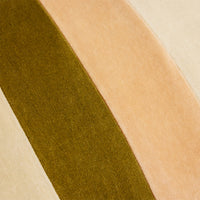 Striped Velvet Cushion, Pink Beige Gold, 60x35cm, Fields by HKLIVING
