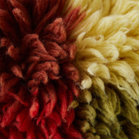 Fluffy, Shaggy Cushion, Multicoloured Wool, HKLIVING