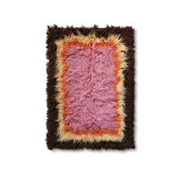 Fluffy Rug, Downtown by HKLIVING, 120x180cm Rectangular Rug, Pink Brown Yellow Orange