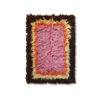 Fluffy Rug, Downtown by HKLIVING, 120x180cm Rectangular Rug, Pink Brown Yellow Orange