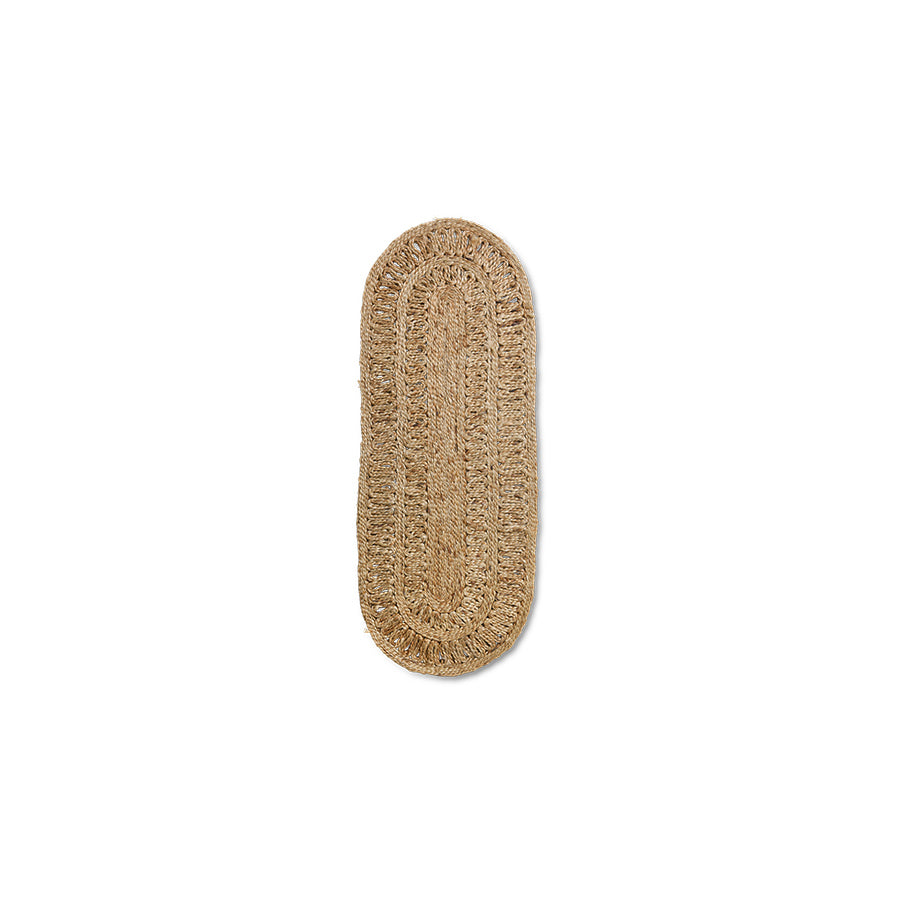 Soleil Oval Jute Runner by HKLIVING - 60x165cm