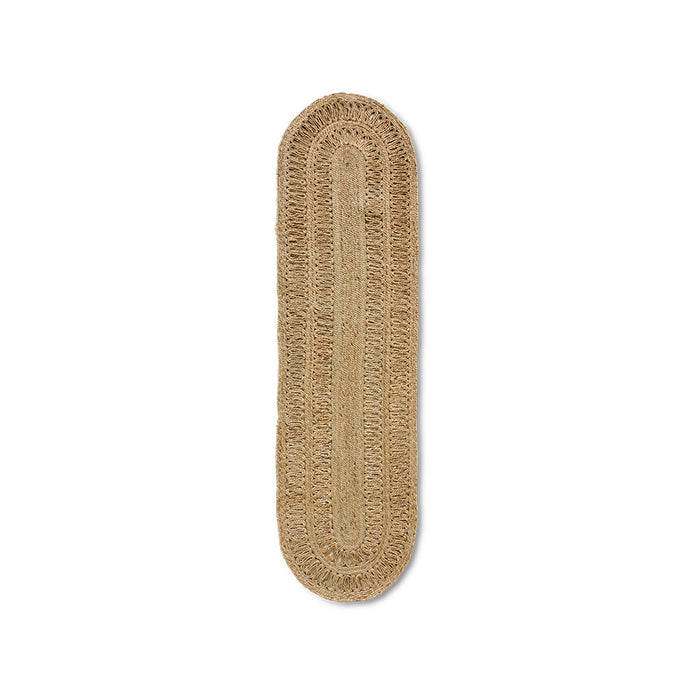 3m Soleil Oval Jute Runner by HKLIVING - 80x300cm