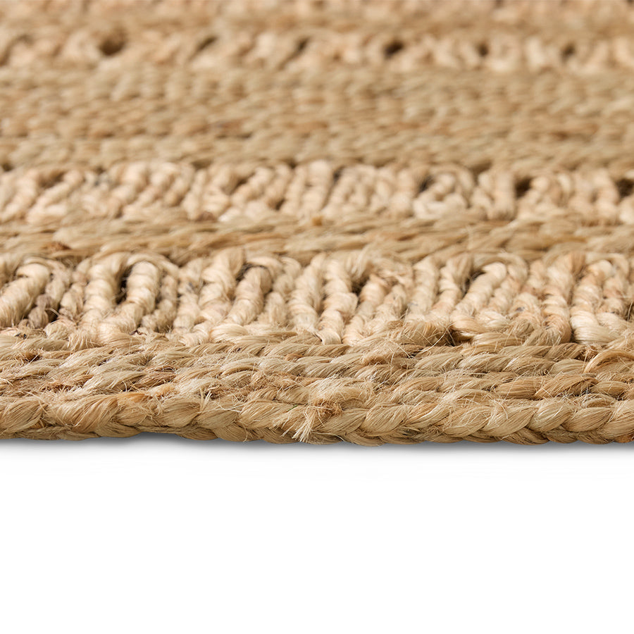 3m Soleil Oval Jute Runner by HKLIVING - 80x300cm