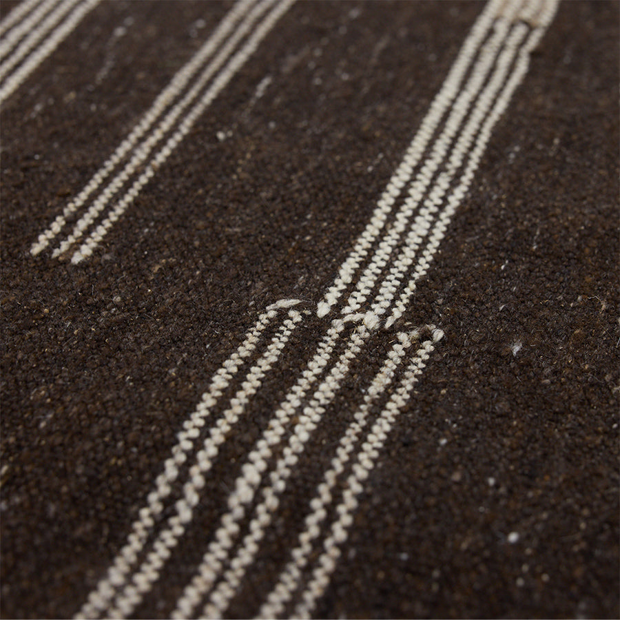 Striped Woolen Kelim Rug - Brown 150x240cm by HKLIVING