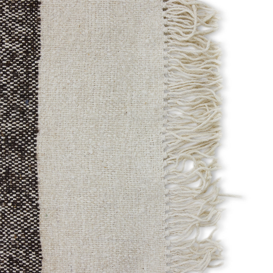 Striped Woolen Kelim Rug - Cream 200x300cm by HKLIVING