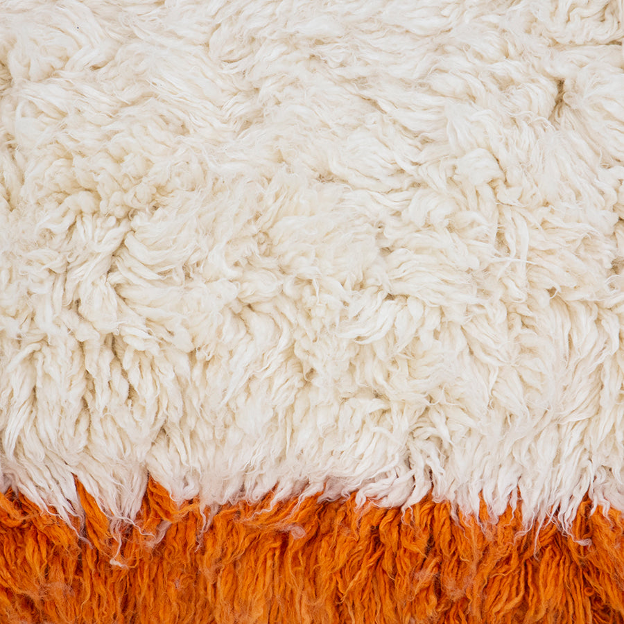 Fluffy Square Rug, Retro Summers by HKLIVING, 250x250cm White Cream Orange
