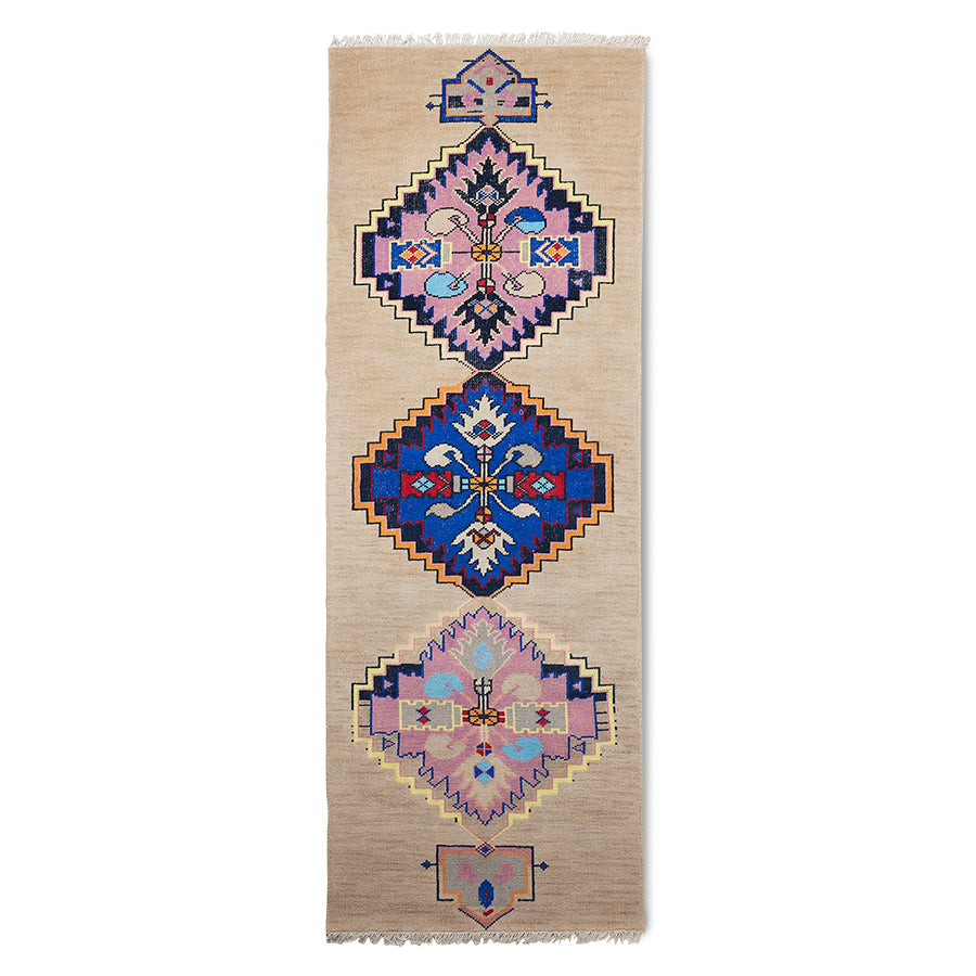 Hand-Knotted Woolen Runner – Oriental (90x265cm) by HKLIVING