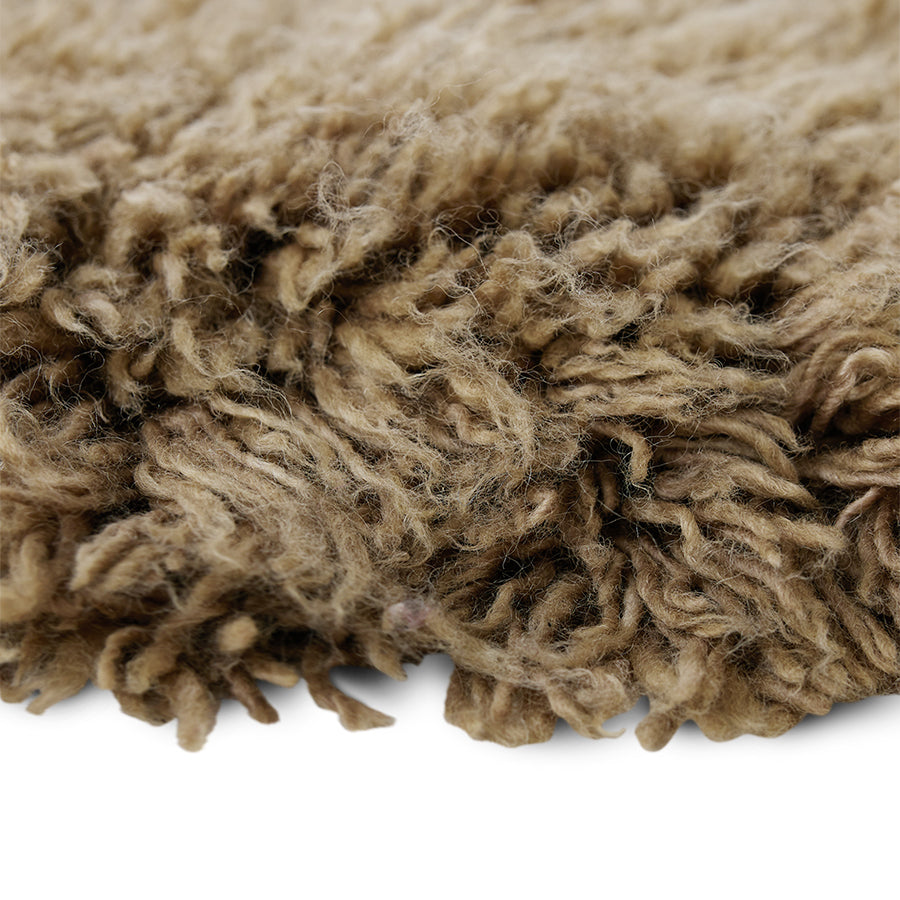 Fluffy Roud Rug, 1.5m, Sage Green by HKLIVING
